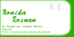 monika rosman business card